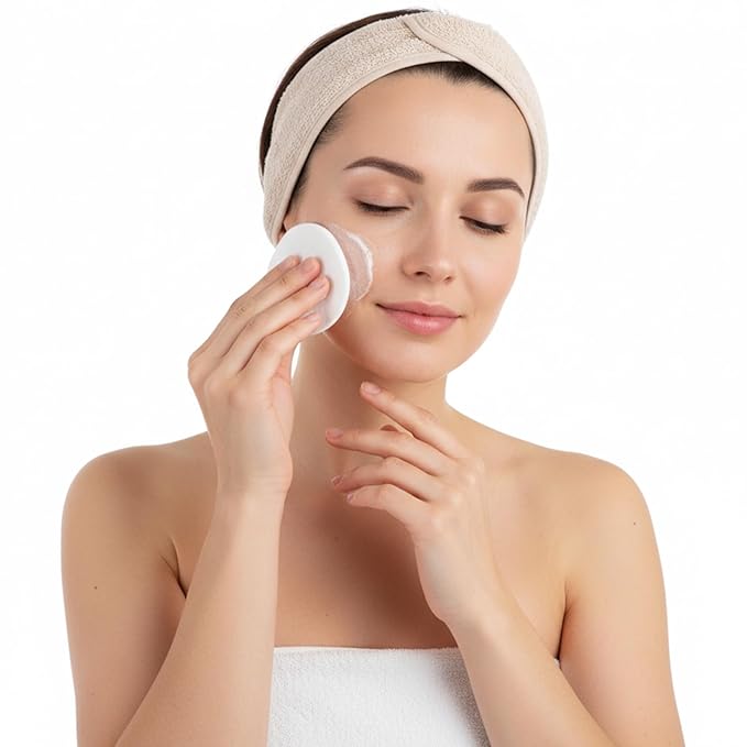 240+2 Pack White Compressed Facial Sponges with Storage Box, Professional Round Compress Face Cleaning & Makeup Removal Sponges for Estheticians, Soft Reusable Exfoliating Spa Sponge (3.1")