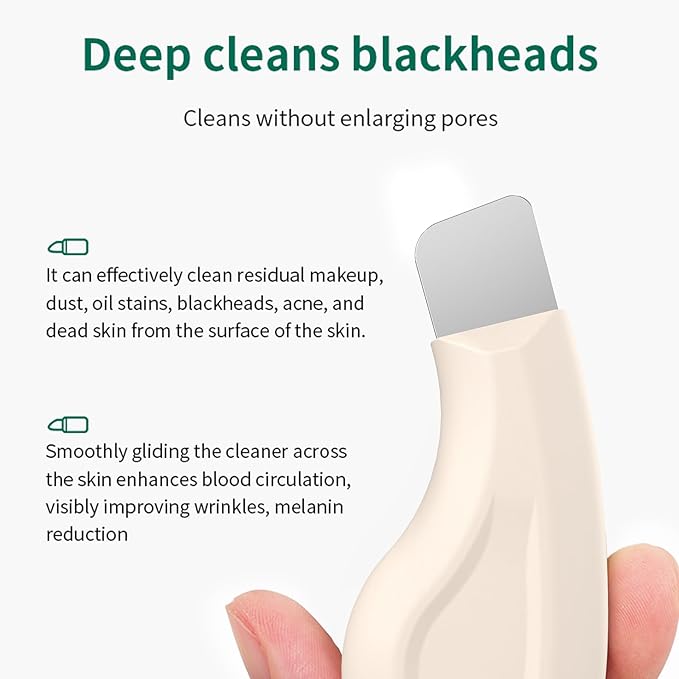 Silicone Nose Blackhead Remover/Face Spatula for Deep Cleaning Black Head Removal.Mild and Safe Skin Scrubber for Remove Facial and Nose Ehead（Beige）