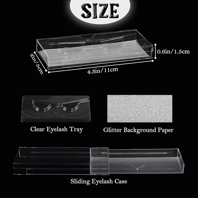 Empty Lash Boxes,30 Pack False Eyelash Packaging Customizable Lash Cases Bulk Eyelash Storage,Lash Box Packaging Eyelash Storage Containers,Premium Lash Display False Eyelash Protection (Silver)