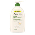 Aveeno Daily Moisturizing Body Wash for Dry & Sensitive Skin + Prebiotic Oat, Body Wash Gently Cleanses & Nourishes Dry Skin, Lightly Scented, Value Size, 33 fl. oz