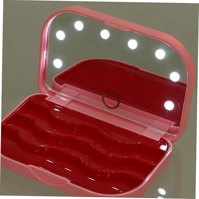 Led Eyelash Storage Box Portable Lash Holder Light Eyelash Case for Travel