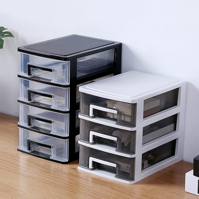 Beaupretty Sundries Holder 3 Layers Storage Box Desk Drawer Type Organizer Pp Plastic Mini Cosmetics Storage Case