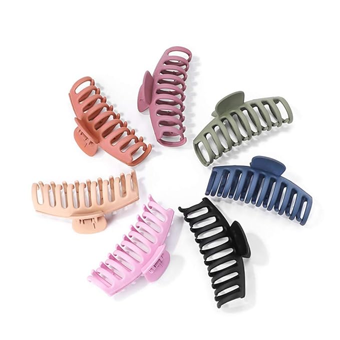 2 Pack Big Hair Claw Clips Nonslip Large Claw Clip for Women and Girls Hair,Strong Hold Grips Hair Accessories 4 Inch (Green)
