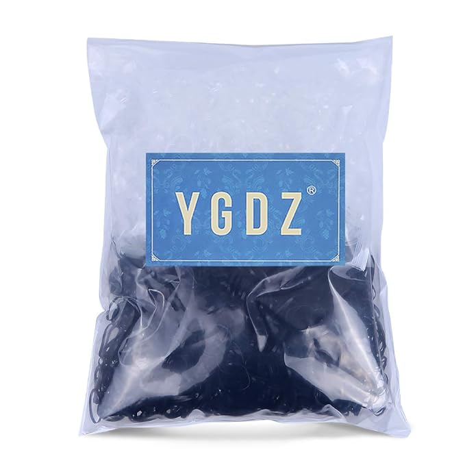 YGDZ 4000pcs Hair Rubber Bands, Clear Black Elastic Hair Ties Toddlers Girls Baby Hair Elastics Mini Small Braids Rubber Bands(Black+Clear)