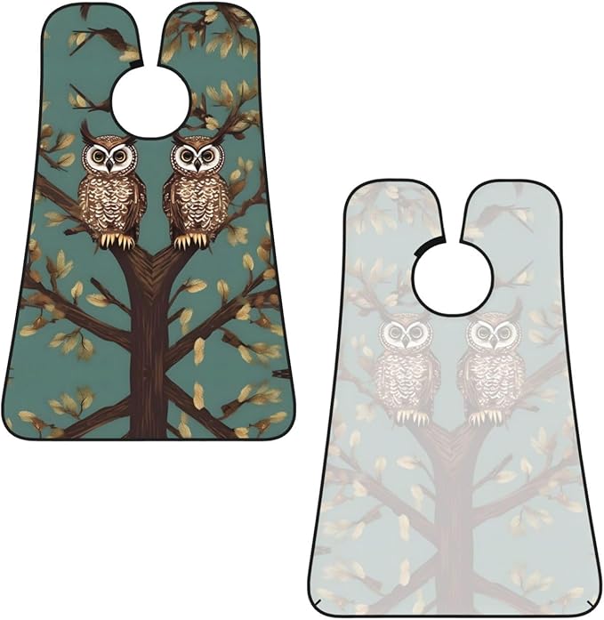 Beautiful Peacock Print Beard Bib Shaving Apron, Beard Hair Trimming Cape Gift For Dad
