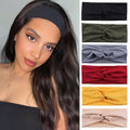 Kachanaa 6 Pack Solid Color Headbands for Women - Non - slip Soft Elastic Turbans Ideal for Running,Yoga & Sports Sweat Wicking for Girls