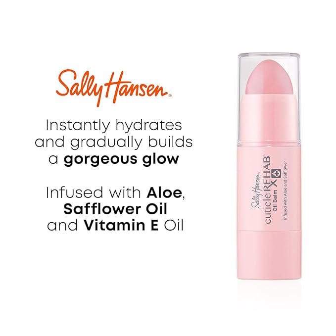 Sally Hansen Nail Treatment Cuticle Rehab Oil Balm | Infused with Natural Essential Oils & Vitamin E | Nourishes & Conditions Dry Nails-& Cuticles,(Pack of 2)