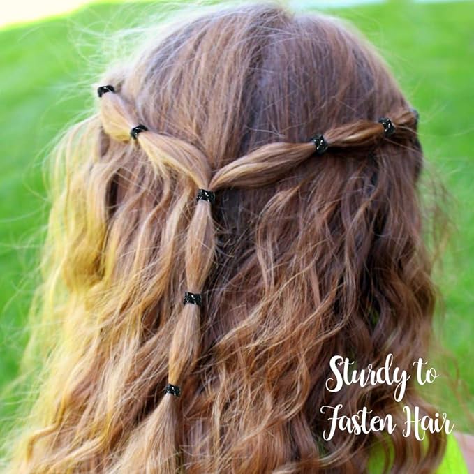 YGDZ 4000pcs Hair Rubber Bands, Clear Black Elastic Hair Ties Toddlers Girls Baby Hair Elastics Mini Small Braids Rubber Bands(Black+Clear)