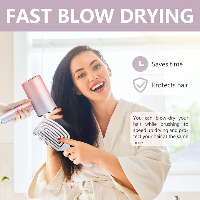 Detangling Brush, Dry and Wet Vented Detangler Hair Brush for Women and Men, Professional Paddle Curved Styling Hairbrush for Straight/Curly/Thick/Long/Wavy/Damaged Hair, Beige
