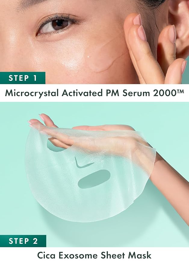 Rael Face Mask – Deep Hydration & Moisturizing Sheet Masks, Daily Skincare, Advanced PM Routine for Glowing Skin, Korean Skin Care (2-Step Blemish Recovery, 4 Count)