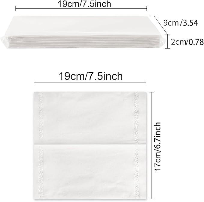 Car Tissue Refills, Auto Travel Tissue Packs, Facial Napkin Refills for Car Visor Tissue Holder - 3-Ply 36 Sheets/Pack - 4Packs