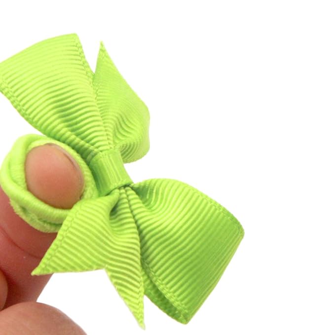 CÉLLOT Baby Hair Ties with Bows,50pcs 2inch Baby Hair Bows Durable Rubber Bands Ponytail Holders Toddler Essential Hair Accessories for Infants Baby Girls in Pairs