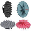 INNERNEED Scalp Massager Shampoo Brush, Wet & Dry Manual Scalp Care Head Scrubber Hair Washing, Soft Silicone Bristles, for Hair Growth, Dandruff Removal (Pack of 4)