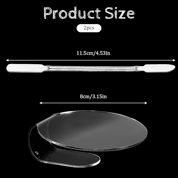Acrylic Makeup Mixing Palette, Cosmetic Foundation Palettes Clear Nail Palettes Makeup Palette Tray with Spatula Tool for Salon Foundation Eye Shadow Lipsticks Nail Art Professional Pigment Blending
