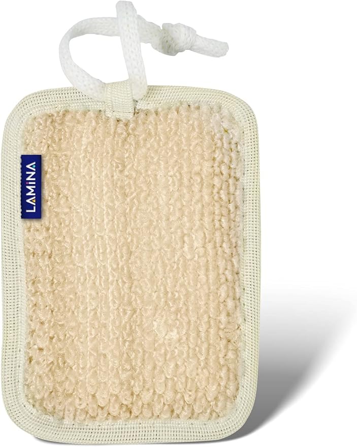 Veteran Textile%100 Natural-Organic, Loofah Sponge, Body Scrubber, Back Washer, Back Strap, Shower Bathing with Loofah beds, All-Round Cleaning, Body Care [ Lamina ] (Double-Sided Bath Mini)