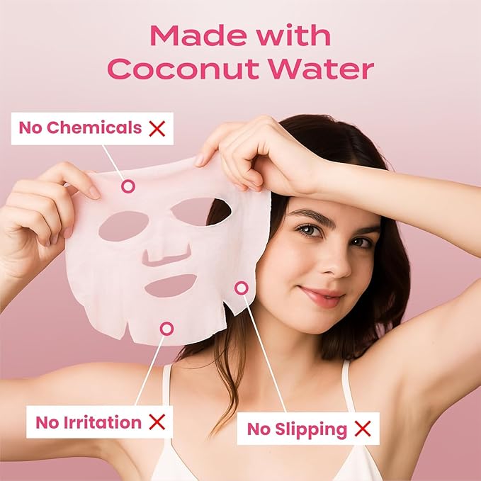 Body Restore Korean Bio-Cellulose Collagen Face Mask (5 Pack) – Anti-Aging Mask with Hyaluronic Acid & Centella Asiatica – Hydrating Facial Mask for Fine Lines, Wrinkles & Firming – K-Beauty Skincare