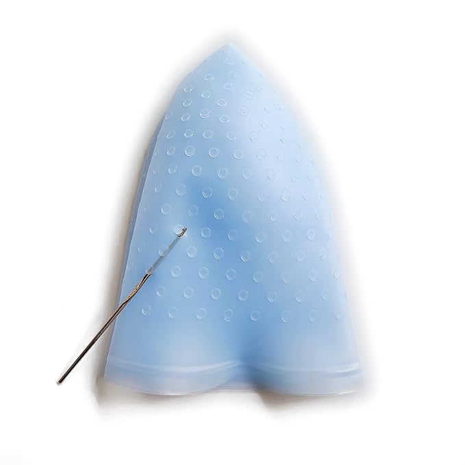 Highlight Caps with Pre Cut Holes Silicone Hair Highlighting Cap for Highlighting Hair Dye Cap No Leakage Reusable Highlighting Cap Dye Cap Pre Pierced (Blue)