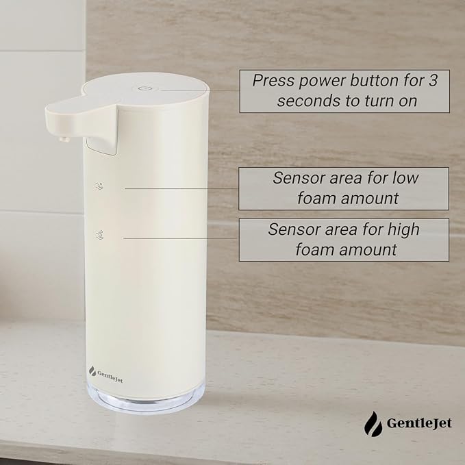 EasyFoam Automatic Foaming Soap Dispenser – Touchless Sensor, USB-C Rechargeable, 304 Stainless Steel, IPX5 Waterproof for Bathroom Kitchen Sink, 280 ml