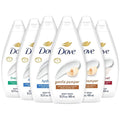 Dove Body Wash Variety 6-Pack – Hydrate, Gentle Pamper, Fresh Care, and Silky Velvet, 15.2 Oz Ea