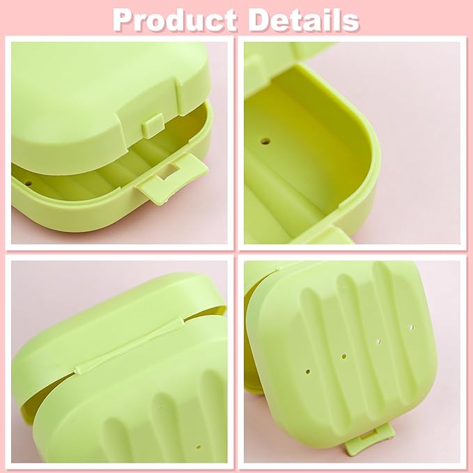 Plastic Square Cotton Pad Holder - Pack of 4, Multiple Colors, Portable Travel and Sealed, Suitable for Makeup Remover Cotton Balls
