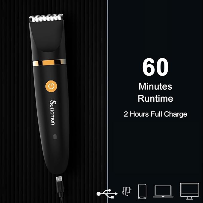 Electric Groin Hair Trim Ball Trimmer for Men Body Shaver Below-The-Waist Groomer Nose Hair Trimmer Waterproof Cordless 3 in 1
