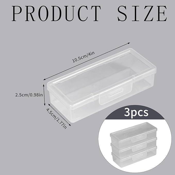 3Pcs Cotton Swab Holder for Travel,Portable Dental Floss Case Clear Plastic Cotton Pad Holder,Travel Floss Picks Case Storage Containers with Dustproof Lid