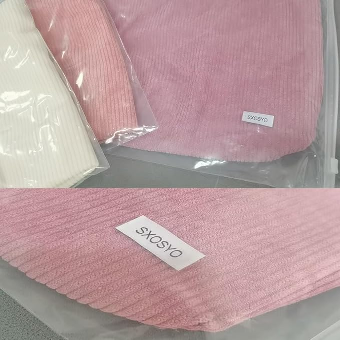 SxoSyo Cosmetic Bags for Women Makeup Bag Large Purse Travel Toiletry Zipper Storage Pouch Make up Brushes Organizer for Gifts (Corduroy, Pink)