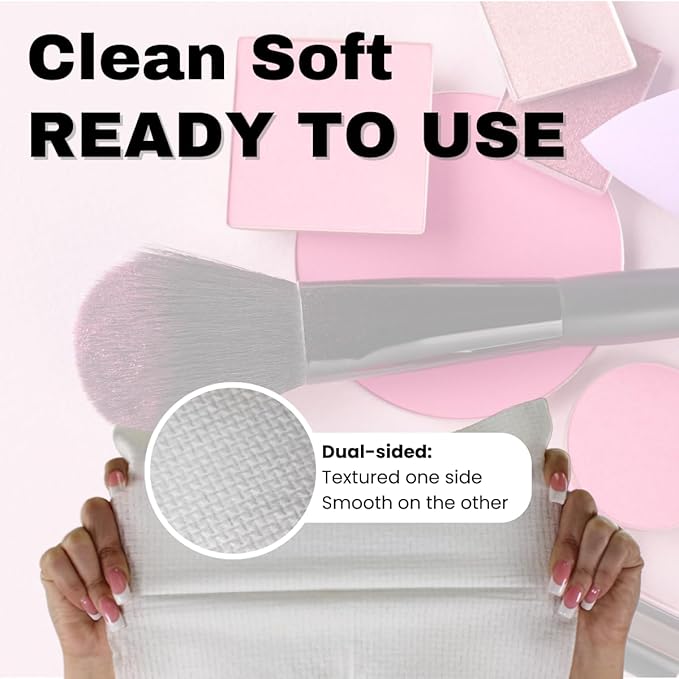 150 Pack Large Disposable Face Towels, Facial Wipes, Super Soft and Thick Shaving Face Towels XL, Daily Makeup Remover Tissues, Dry Clean Cloths for Sensitive Skin, 10"×12"