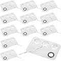 SOUJAP 12PCS Mixing Makeup Palette, 3 Well Stainless Steel Color Palette, Silver Palette for Makeup Pigments
