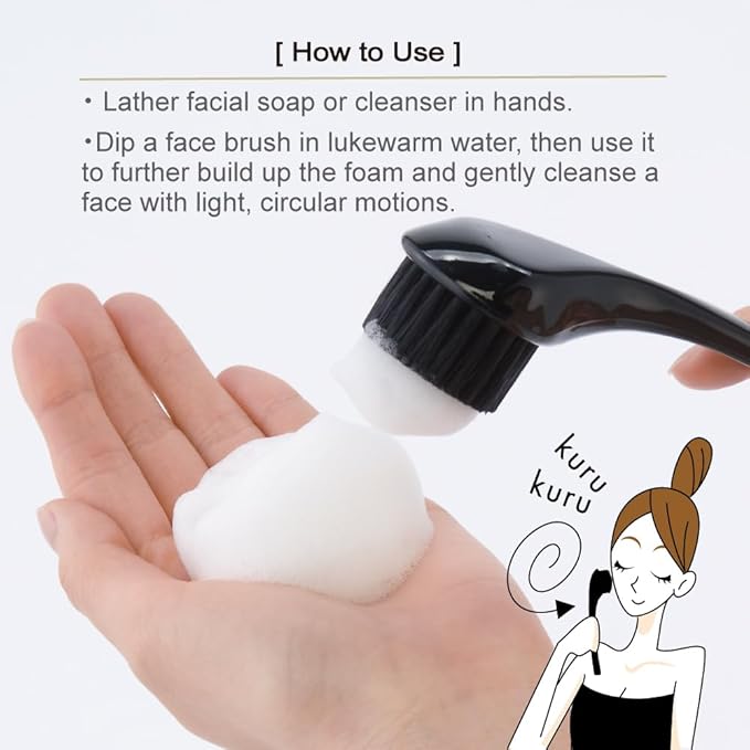 Facial Pore Cleaning Brush [ Made in Japan ] Face Cleansing Scrubber Exfoliating