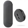 2 IN 1 Silicone Makeup Brush Holder with Beauty Make Up Sponge Holder Case：Soft Portable Cosmetic Face Brushes Holder with Upgrade Anti-Fall Out Magnetic Closure - Grey