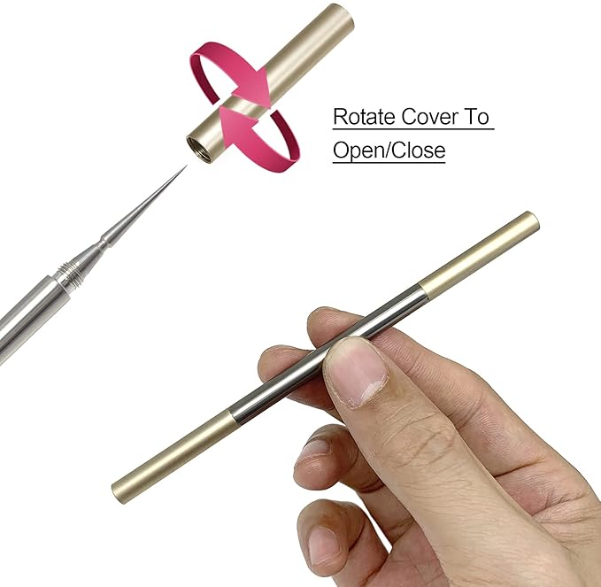 SGNEKOO Professional Facial Milia Removal Tool and Whitehead Extractor,Titanium Alloy Double Ended Needle and Steel Tweezers Kit,Blackhead,Blemish,Zit and Pimple Acne Remover Popper (Titanium Gold)