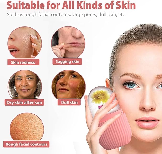 Ice Face Roller Silicone Facial Cube for Eyes Neck Massage Remove Dark Circle Pore Shrink Face Beauty Skin Care Ice Mould
