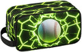 Futuristic Style Baseball Toiletry Bag for Men Women, Cosmetic Makeup Bag with Handle, Travel Shaving Kit Organizer, Waterproof Portable Wash Bag for Gym Vacation Camping Sports
