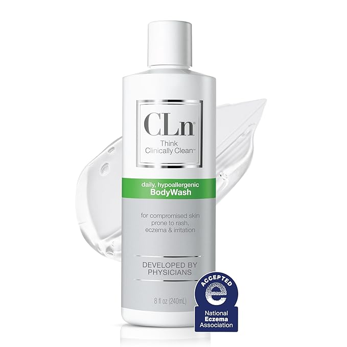 CLn® BodyWash –Non-Drying Body Wash, For Compromised Skin Prone to Eczema, Dermatitis, Rash & Hidradenitis Suppurativa, Fragrance-Free & Paraben-Free, 8 fl oz. (Pack of 2)