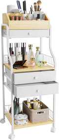 HapiRm Floor Makeup Organizer Storage - Vanity Skincare Make Up Organizers and Storage with Drawers, Cosmetics Display Cases Holder for Skin Care Nail Polish Perfume Makeup Brush