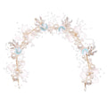 Kids' Wedding Hair Accessories - Princess Headpiece, White Flower Headband Pearl for Girls, Cute Bridal Wedding Hair Band, Women's Fashion Headbands (Blue)