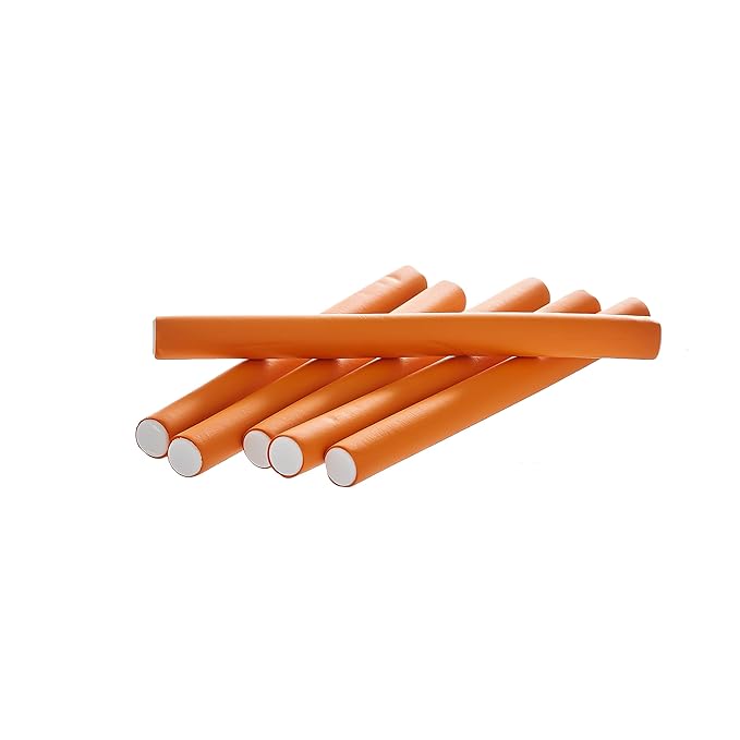 Red by Kiss Flexi Rods 7", 5/8" Diameter - Heatless Hair Curler for 90S Glamorous Bouncy Curls Beach Waves, No Slips, Sleep Styler (6 PCS x 3 Packs)