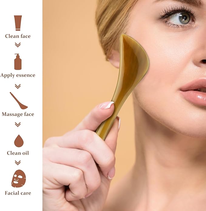 ideayard Gua Sha Facial Tool - Acupressure & Gua Sha, Fascia Release Tool for Face, Neck, Jawline Sculpting and Puffiness Reducing, Acupuncture Pen