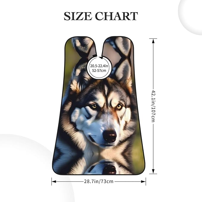 Lovely Husky Print Beard Bib Apron For Men, Beard Hair Catcher For Men Shaving Trimming,Beard Cape Cloth