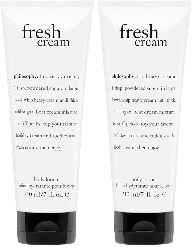 philosophy fresh cream body lotion - with notes of vanilla,heliotrope & tonka bean - 7 fl oz,(Pack of 2)