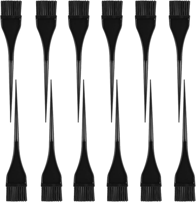 12 Pcs Hair Dye Brush Applicator Kit, Small Flat Head Hair Color Brushes for Women Men, Hair Coloring Brush SetHair Dye Applicator Brushes, Tint Dyeing Dying Tools Kits