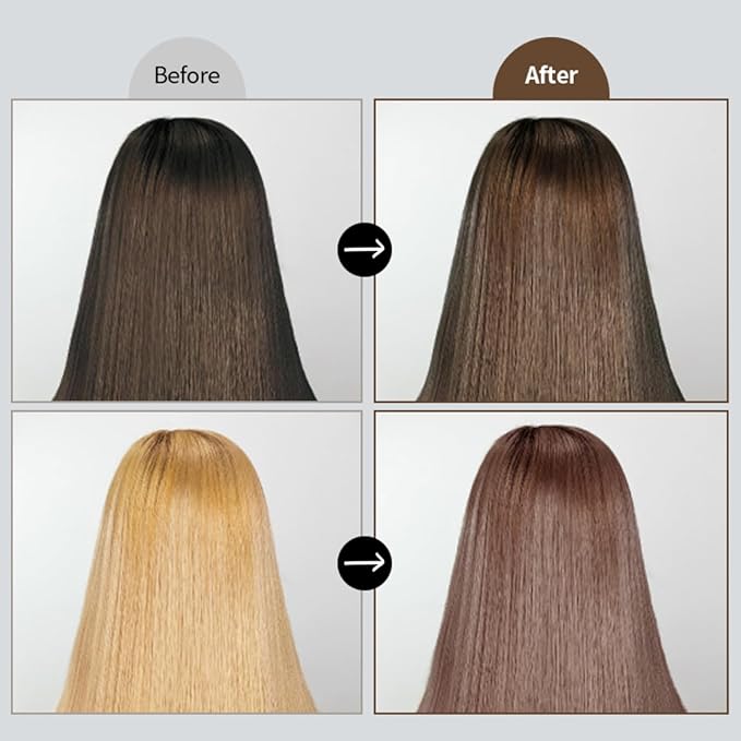 eZn Pudding Hair Dye for Sensitive Scalps – (Mute Skin Brown) | No-Drip, Ammonia-Free, Long-Lasting Semi-Permanent Hair Color with Keratin for Gentle Gray Coverage at Home