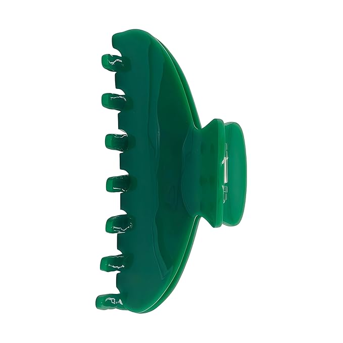 Durable Acetate Hair Clips - 4-Inch Green Claw Clips for Fine and Thick Hair (Green)