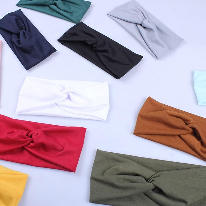 Kachanaa 12 Pack Headbands for Women, Elastic Wide Headbands Non Slip Workout Yoga Sport Hair Bands for Women’s Hair Accessories