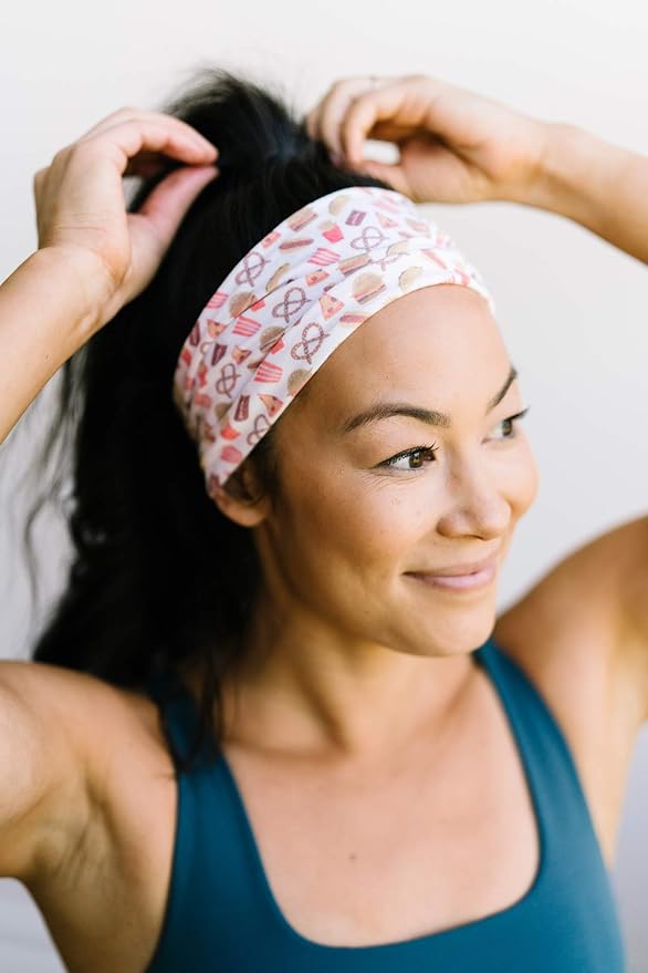 Maven Thread 4" Wide Workout Headbands for Women (2 Pack) – Non-Slip Sweatbands for Gym, Running & Yoga