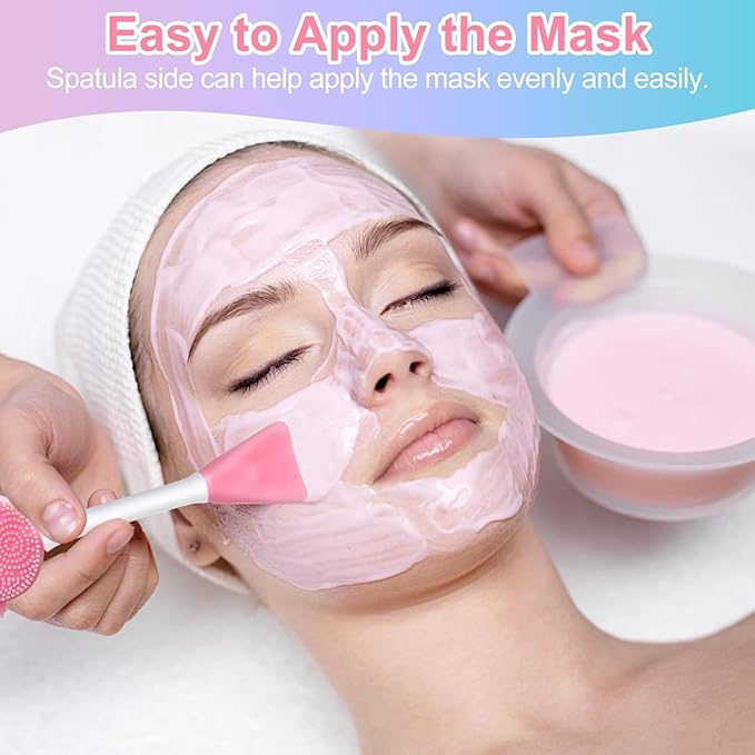 2pcs Silicone Face Scrubber Round Pads Face Mask Brush Exfoliating Lip Cleansing Facial Cleansing/Wash Brush Exfoliator Blackhead Skin Care Tool Makeup Removes Dead & Dry Skin for Women Men