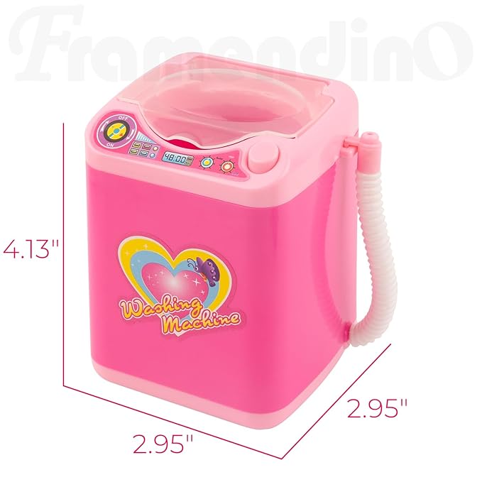 Framendino, Pink Makeup Brush Sponge Washing Machine Automatic Drying Puff