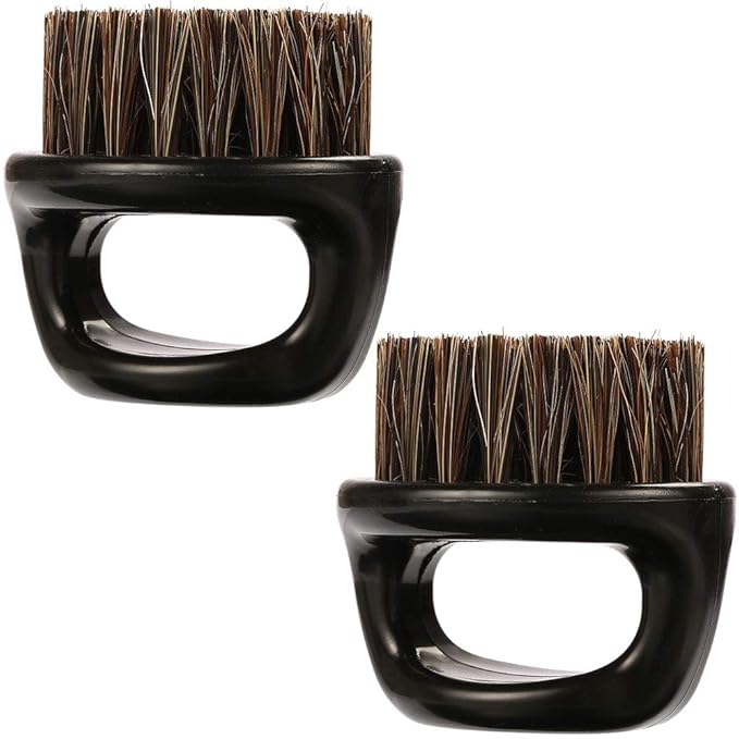 2-Pack Beard Brush for Men - Men's Beard Brush (Essential Tool For Professional Barbering & Grooming Services), Brush Neck Face Duster Brush for Hairdressing Salon Household