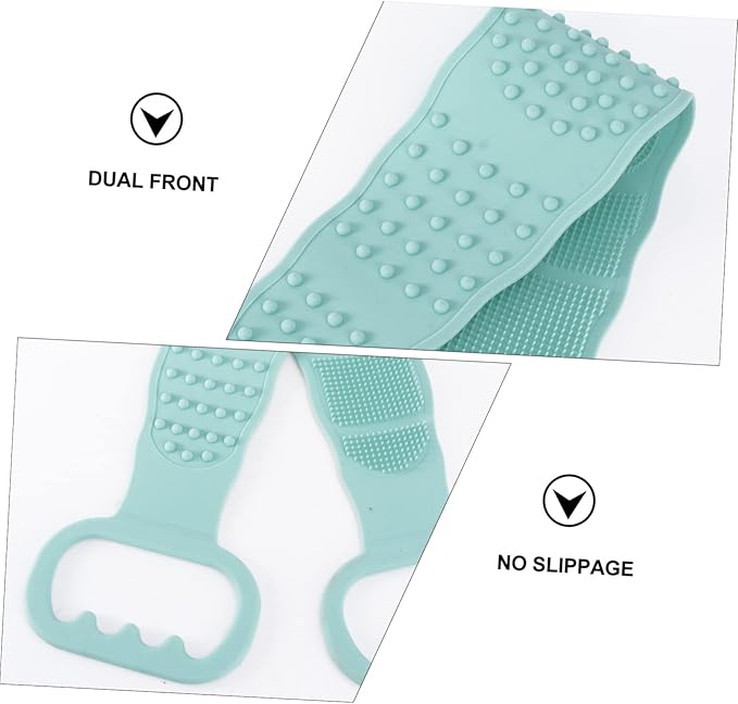 Body Scrubber Bath Back Strap Shower Brush with Hooks Easy Clean Bath Massage Scrubber for All Skin Types for Men Women Daily Deep Cleaning Tool